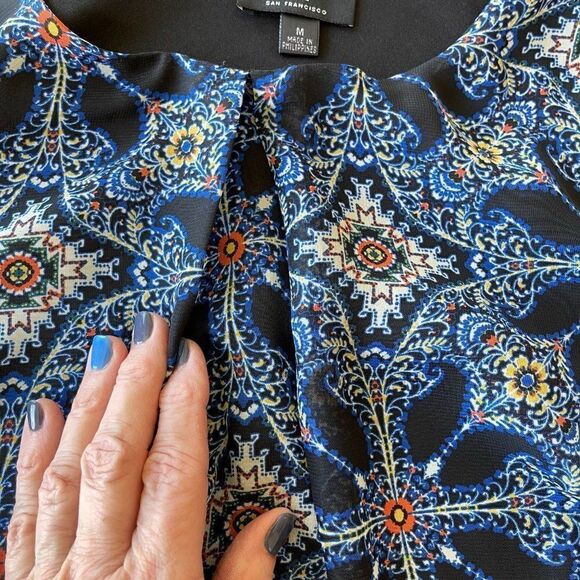 I.N. San Francisco Blue Bell Sleeve Dress - Medium - Picture 5 of 10